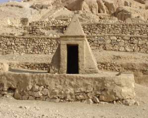 Pyramid marking an unknown tomb.