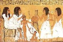 Inherkhau and his wife receive offerings from members of their family.