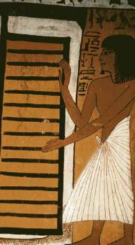 Sennedjem waits at the door to the underworld.