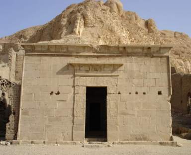 The temple of Hathor is exceptionally small but has grace and style.