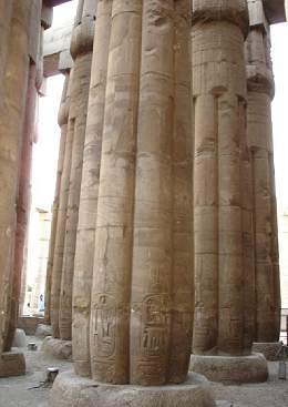 At the rear of the Solar court is a hypostyle hall with 36 remaining columns.
