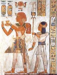 Prince Khaemwaset s presented to the gods by his father Ramses III.