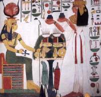 Nefertari presents offerings to Isis.