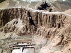 Deir al Bahari seen from the sky