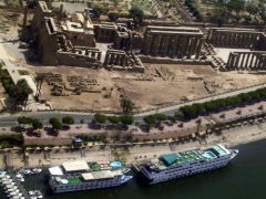 Luxor temple seen from the sky