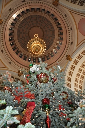 December 2010 - 4th - Looking UP the Christmas Tree