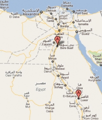Map of Egypt (Luxor to Beni Suef)