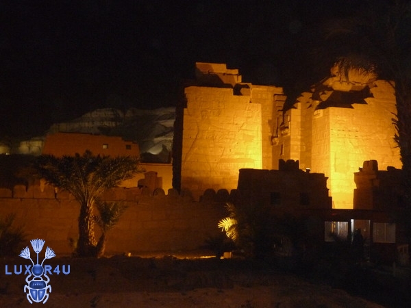 Medinet Habu at night