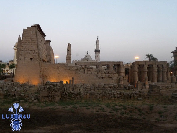 Luxor Temple at dusk