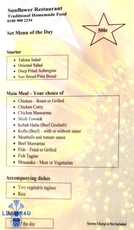 Dscf0113 Sunflower menu