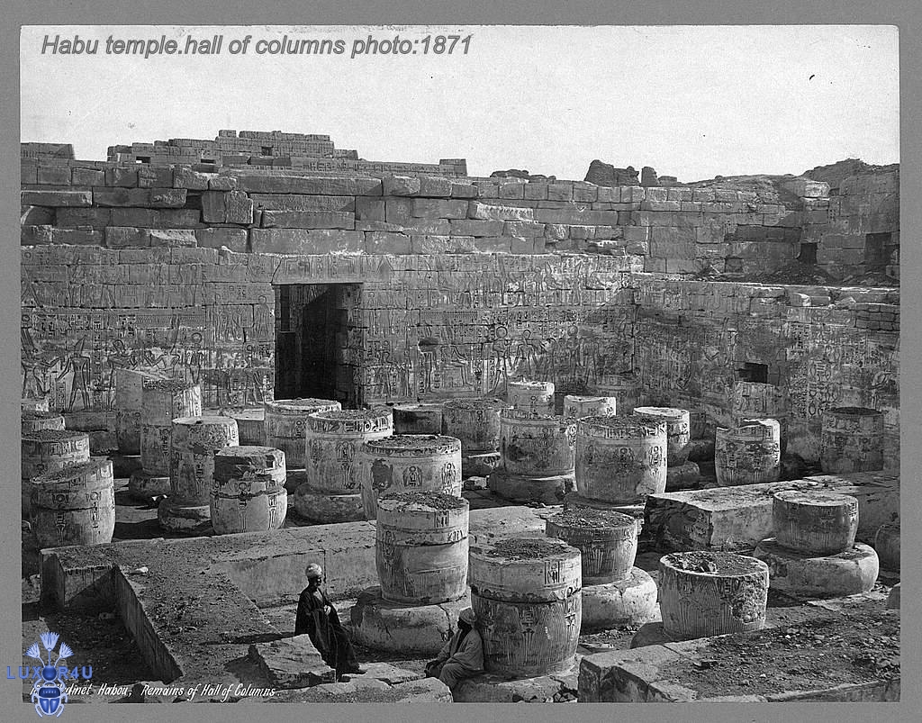 Habu temple hall of colums photo 1856