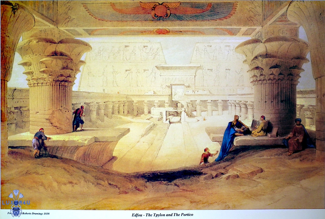 Edfu the Temple Pylon & Portico