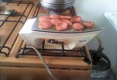 Steam ironed food