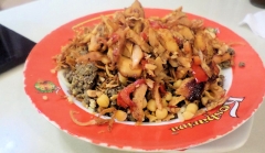 Koshari with chicken shawarma