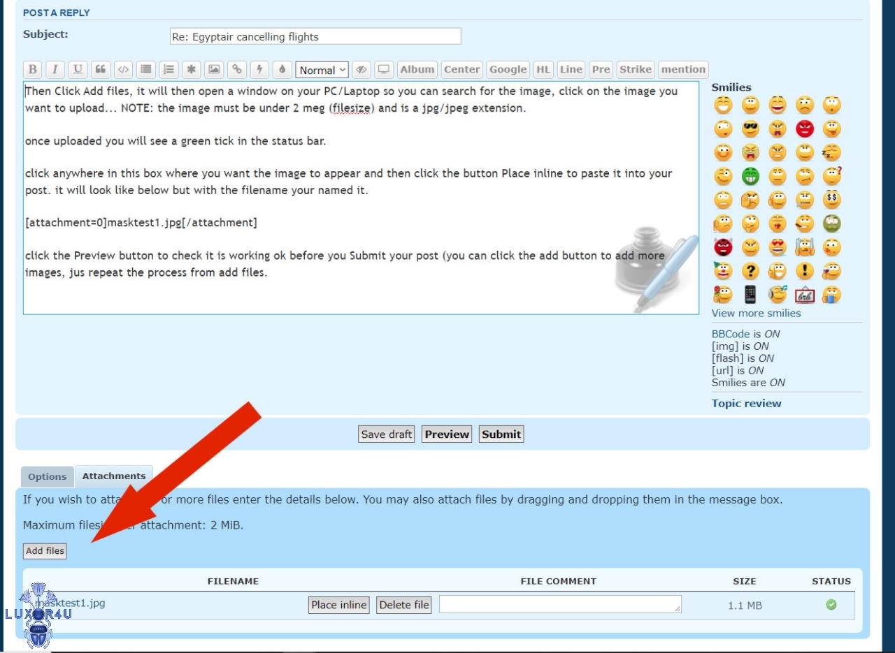 How to upload a image to your post 3