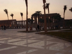 Luxor Temple Piazza at dusk 3