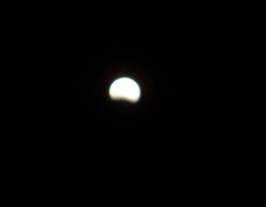 Partial lunar eclipse 21:45