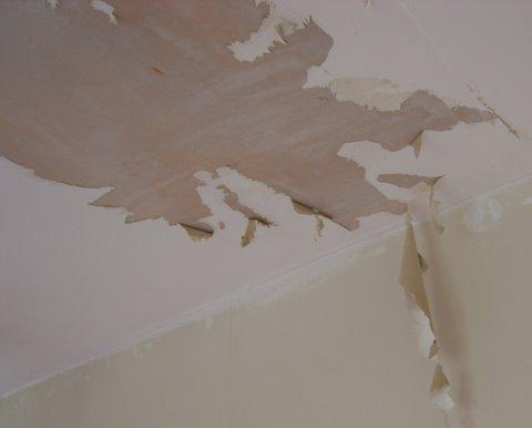 peeling ceiling