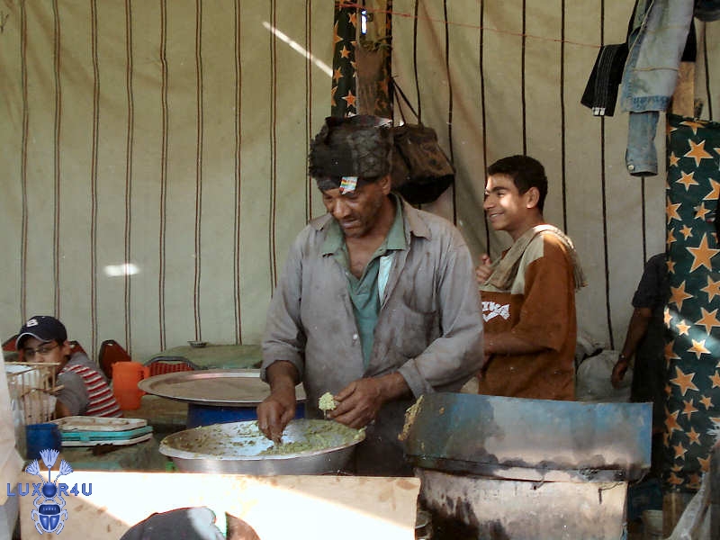 Festival of St. George 2007 - Man making falafel