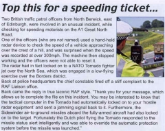 Speeding ticket