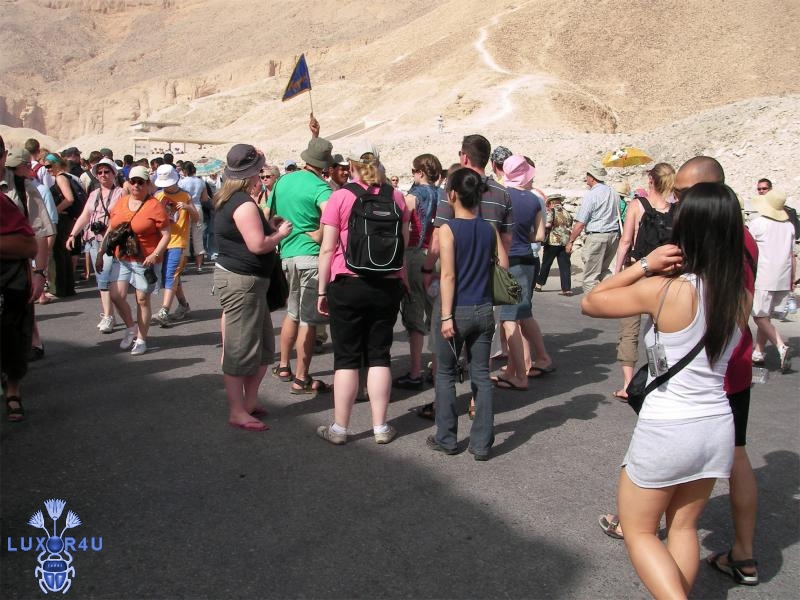 July 2008 - 3rd - Baseball caps, burnt skin and short skirts - these are not Egyptians.