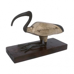 Bronze and soapstone Ibis
