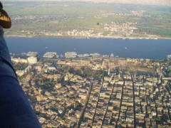 Luxor Temple from a balloon